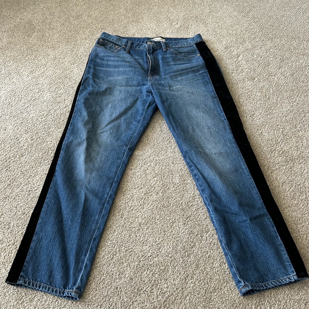 Madewell Straight Jeans Blue and Black Versatile Fit